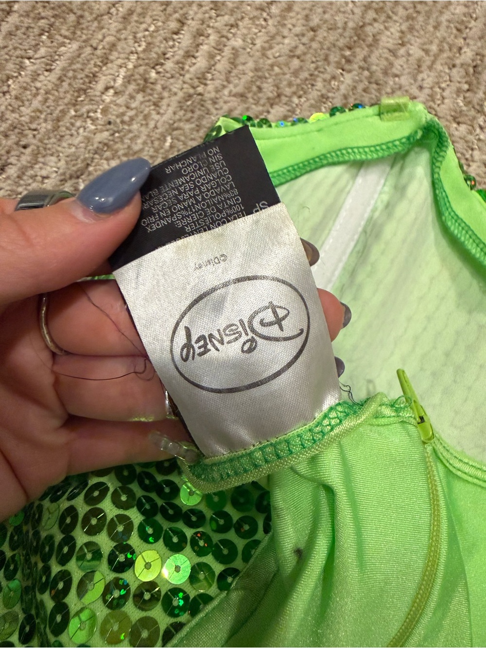 Strapless disney tinker bell costume size small place for straps zip up - Picture 9 of 10